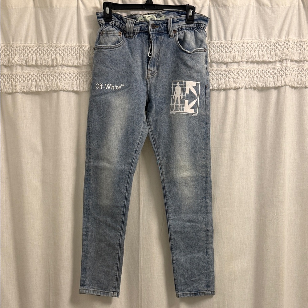 Off-White Light Blue Skinny Jeans